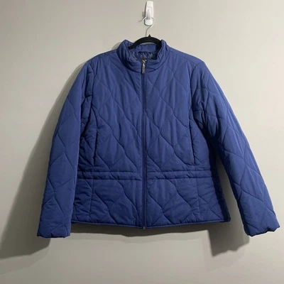 Chaqueta acolchada azul para mujer New York & Company talla L ligera, informal, otoño Foto 1 de 4
