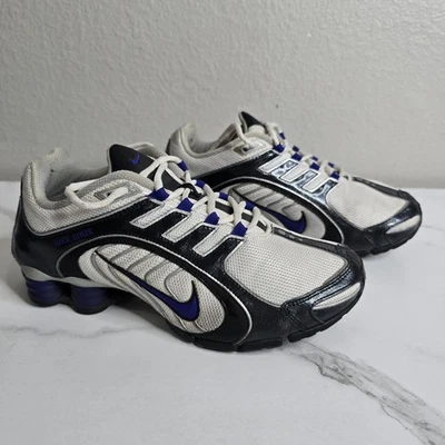 Nike Shox Navina Feminino 8.5 Branco Concord Roxo Preto 356918-150 - Imagem 1 de 4