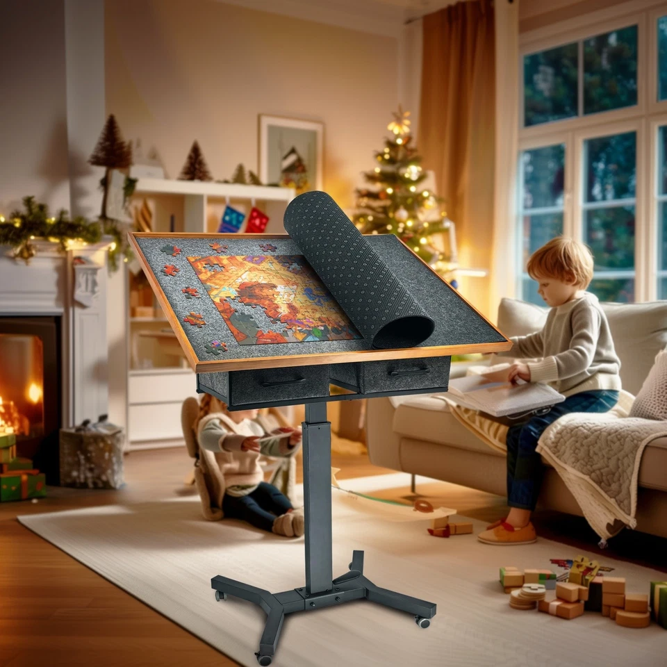 1500 Piece Puzzle Board Portable Jigsaw Tables with Drawers for Adults and Kids - Image 1 of 4