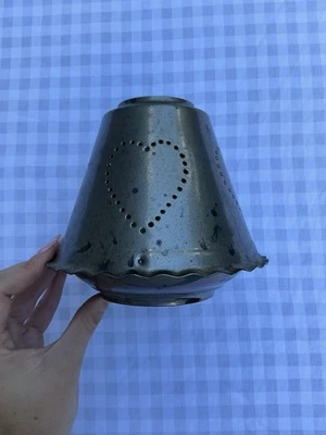 Punched Tin Heart Candle Shade Folk - Image 1 of 4