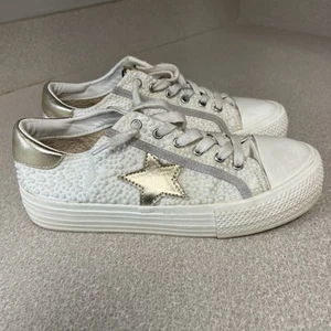 VINTAGE HAVANA Amaze 2 Pearl Sneaker Sneakers White Gold Women’s  8.5 - Picture 1 of 13