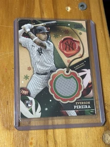 2024 Topps Holiday Everson Pereira RC #RC-EP Relic Patch Yankees - Picture 1 of 2