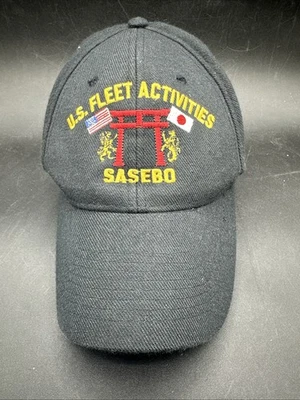 Boné vintage SnapBack Truckers atividades da frota dos EUA Sasebo EUA Coreia - Imagem 1 de 4
