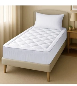 Acrali Home Quilted Mattress Topper Single( 90 X 190 - Picture 1 of 6