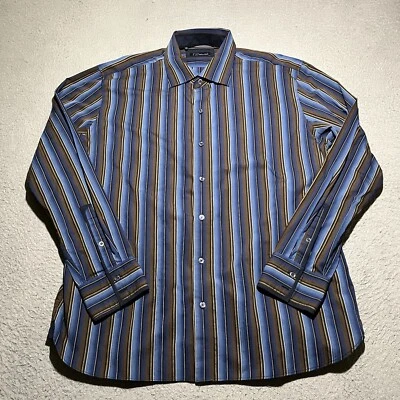7 Diamonds Shirt Mens XXL Stripe Long Sleeve Button Up Cotton Lightweight - Image 1 of 4