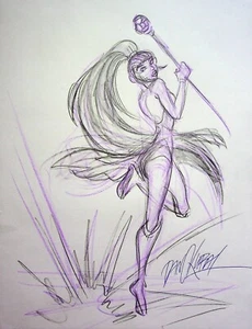 Tenko y los Guardianes de la Magia FIRMADO DAN KUBAT Dibujado a Mano Arte de Personajes - Imagen 1 de 2