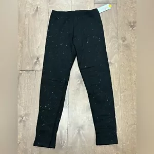 Cat & Jack Girls' Black Sparkle Glitter Pants, Size XXL (18) - Picture 1 of 6