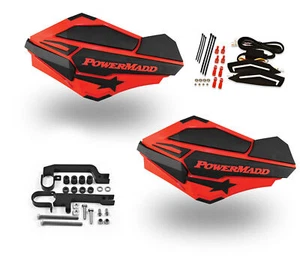 Powermadd Sentinel LED Turn Signal Handguards Red Black Snowmobile Ski Doo - Bild 1 von 4