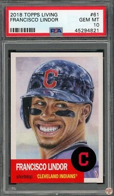 2018 TOPPS LIVING FRANCISCO LINDOR #61 PSA 10 (821) - Image 1 of 3