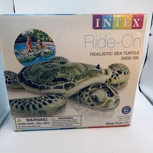 Intex Ride on realistische Meer aufblasbare schwimmende Floß Schildkröte Alter 3+ - Bild 1 von 7