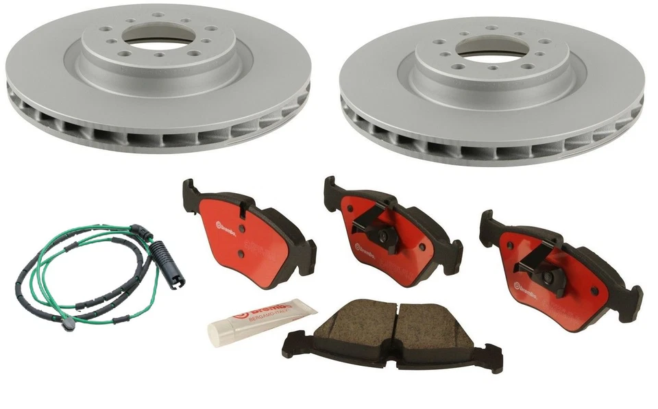 Rotores de freio Zimmerman + pastilhas de freio Brembo + sensor (traseiro) para BMW E46 M3  - Imagem 1 de 1