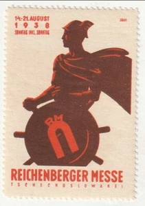 Tschechoslowakei - Reichenberg Muster Messe Etikett 1938(M)(G) - Bild 1 von 1