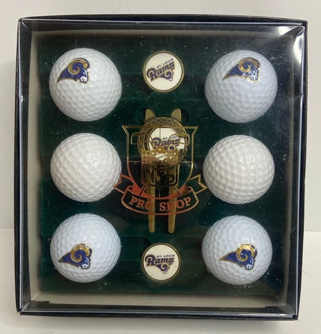 NFL Pro Shop St Louis Rams Golf Ball, Tee and 2 Chip Markers Set New Cover