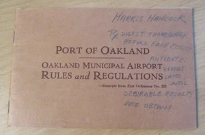 SELTENER 1930er HAFEN von EICHE / Gemeindeflughafen ~ 'Regeln und Vorschriften' ~ A. Earhart - Bild 1 von 19