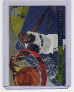 CHRIS WEBEER 1993 UPPER DECK BASKETBALL BEHIND THE GLASS INSERT CARD WARRIORS - Picture 1 of 2