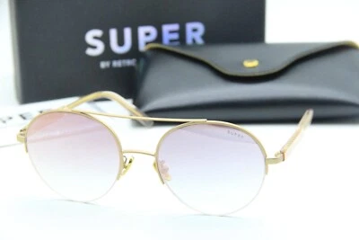 НОВЫЙ SUPER ОТ RETROSUPERFUTURE AWO/2/D8/0 ЗОЛОТО ПОДЛИННЫЙ SUNGASSE С ЧЕХЛОМ 56-20 - Изображение 1 из 3