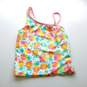 Op Girls Multi Color Pineapple Print Tankini Swim Top Size M 7/8 - Picture 1 of 9