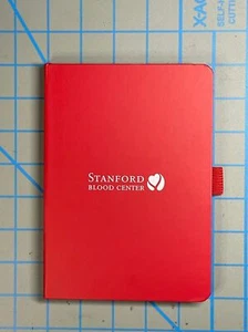 Stanford Blood Center Journal Composition Text Notebook Stationary Red - Picture 1 of 4