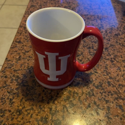 Indiana Hoosiers Football Coffee Mug 3D Raised Logo Red Cup Cover