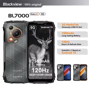 Global Blackview BL7000 5G AI Rugged Smartphone Deepseek GPT 7500mAh 50MP 120HZ - Picture 1 of 16