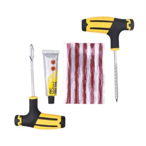 8pc Tire Repair Kit DIY Flat Tire Repair Home Plug Patch Car Truck Motorcycle - Imagen 1 de 8