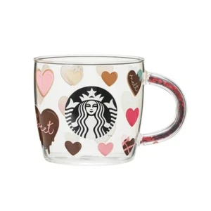 Taza de vidrio Starbucks Japón San Valentín 2023 mango con cuentas resistente al calor 296 ml - Imagen 1 de 12