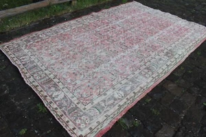 "Alfombra grande vintage hecha a mano turca Oushak sala de estar, 8'2""x5'2" - Imagen 1 de 13