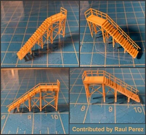 N Scale Laser Cut Exterior Stairs Kit (564) - Picture 1 of 6