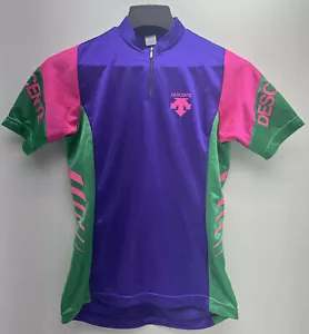 vintage descente cycling jersey Size Small Purple Pink Green - Picture 1 of 11