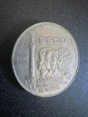 1985 Mexico 200 Pesos KM# 509 Circulated Condition - Image 1 of 4
