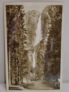 yosemite falls postcard complete with George Washington green 1 cent stamp MINT - Picture 1 of 4