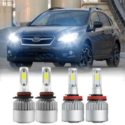 4x Combo de faros delanteros LED 6000K blanco para Subaru XV Crosstrek 2013-2015 Foto 1 de 4