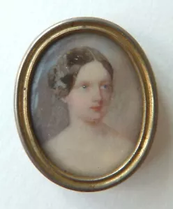 Peinture miniature du 19e siècle bijou painting pour bague ou broche - Imagen 1 de 3