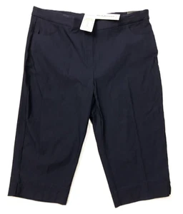 NWT Alfred Dunner Allure Women's Capri 18W Navy Super Stretch Slimming MSRP $48 - Picture 1 of 11