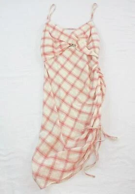 $265 New BAILEY44 Bray Check DRESS Womens Medium M Cotton Spaghetti Strap USA - Image 1 of 4
