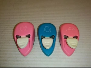 DOLPHIN, TRAIN AND TEDDY BEAR SMALL PAPER PUNCHES, LOT OF 3 - Picture 1 of 4