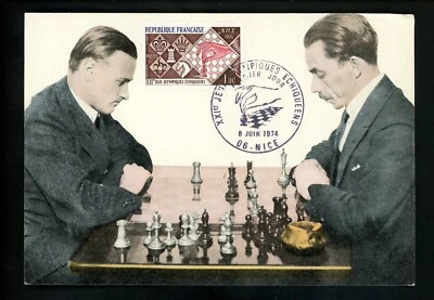 Historia Postal Francia FDC #1413 Chess masters 1974 Foto 1 de 2