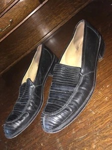 Mezlan Roberts Womens Lizard Leather Shoes Size 11.5 M Made In Spain - Picture 1 of 12