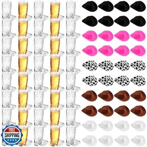 Sumind 40 Pcs Western Party Decoration Supplies Plastic Mini Cowboy Hats with - Picture 1 of 5
