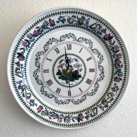 Vintage Portmeirion Botanic Garden Ceramic Plate Wall Clock Susan Williams-Ellis Cover