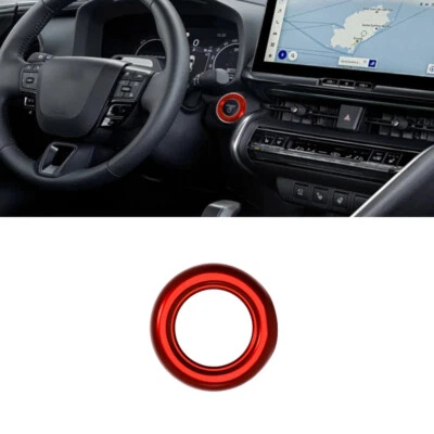 Pegatinas de botón de motor de coche ABS rojas anillo de arranque con un solo clic para Toyota C-HR CHR 2025 - Imagen 1 de 3