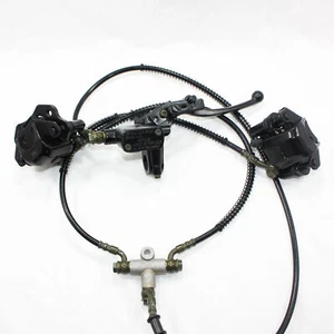 Hydraulic Twin Disc Brake Calipers System + Pads 150cc 250cc Quad Dirt Bike ATV - Picture 1 of 9