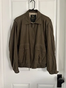 Bobby Jones The Honors Course Golf Jacket Full Zip 100% Silk Men's SZ Medium - Picture 1 of 14