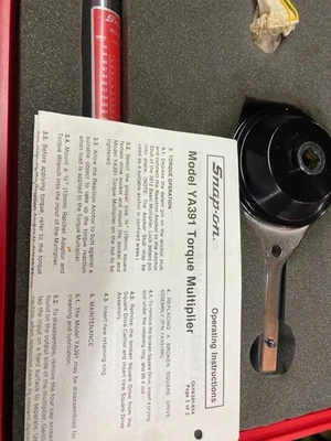 Snap-on YA391 torque multiplier 1/2" to 3/4" - Excellent Condition - Image 1 of 4