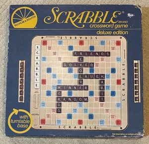 Selchow & Righter Scrabble Deluxe Edition w/ Turntable Base Board Game NO TILES - Picture 1 of 5
