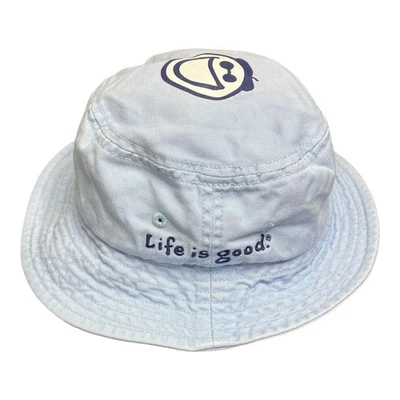 Life Is Good Bucket Hat 12-24 Months Blue Sun Beach Jake Chin Strap Kids Outdoor - Image 1 of 4