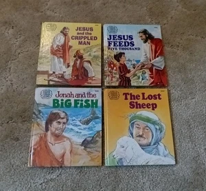 Vintage Lot (4) "TELL A BIBLE STORY" BOOKS (1980) EXCELLENT CONDITION Variety - Picture 1 of 2