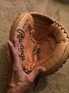 Vintage Rawlings RCM30 Leather Catchers Mitt Lite Toe Johnny Bench Left Hand - Picture 1 of 10
