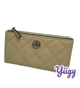 🐼💦 Tory Burch 🐼💦 Willa Envelope Leather Cream Credit Card Wallet 🐼 D26 - Picture 1 of 6