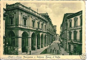 ab 10 1939 CHIETI Corso Marrucino e Palazzo Banca d'Italia  - viagg- Ed. Leccese - Imagen 1 de 1